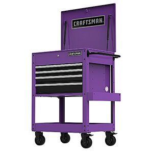 CRAFTSMAN 4-Drawer 30.95" Rolling Metal Tool Cabinet (Purple or Gray) $299 + Free Store Pickup at Lowe's
