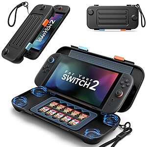 $13.99* | JSAUX Hard PC Carrying Case for Nintendo Switch 2 (Black) at Amazon