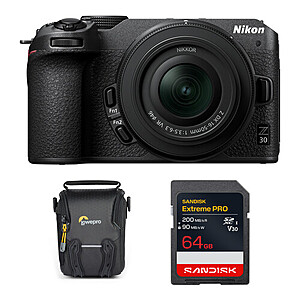 Nikon Z30 Mirrorless Camera with 16-50mm f/3.5-6.3 Lens and Basic Bundle $596.95