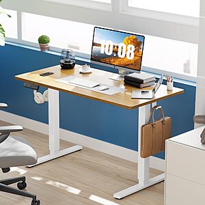 DUMOS 48.5 Inch Electric Standing Desk, Adjustable Height, Memory Desk $79.99