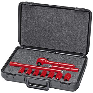 KNIPEX 98 99 11 S4 10 Piece 1,000V Insulated Socket Set 3/8 Metric Drive $373.01