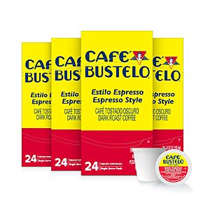 $36.88 or less S&S/Q Café Bustelo Espresso Style Dark Roast Single Serve KCups 96 Count