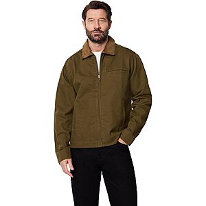 $6.67 to $12.91 Amazon Essentials Men's Relaxed-Fit Rigid Denim Zip Up Jacket