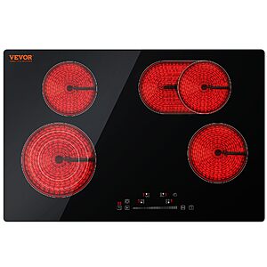 VEVOR Built-In Electric Stove Top 30 Inch 4-Burner 240V Ceramic Surface $149.9