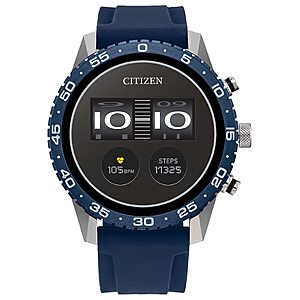 Citizen CZ Smart PQ2 44MM Sport Smartwatch with YouQ App with IBM Watson® AI and NASA Research, Wear OS by Google $263.35