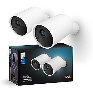 2-Pack Philips Hue Secure Battery Camera $39.99 + Free Shipping