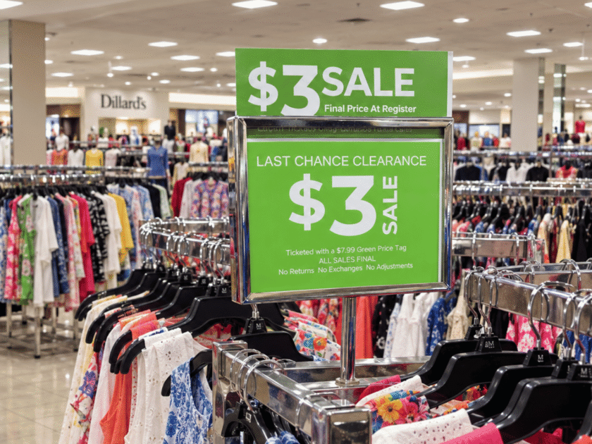 Dillard’s Clearance Centers | $3 Green Tag Sale Happening Through Labor Day