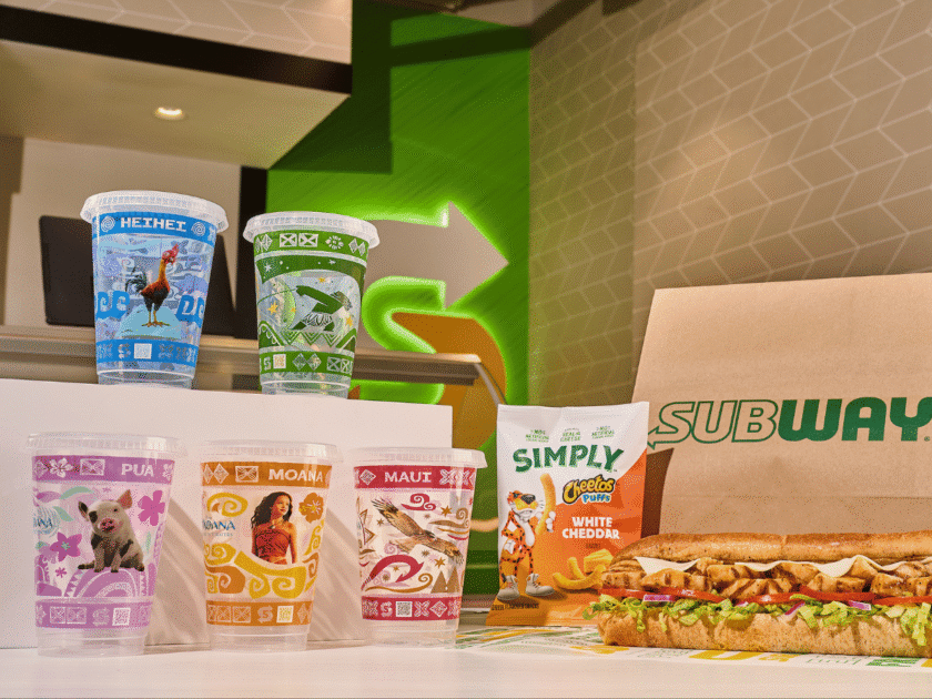 Subway Moana Collector Cup + $15 Movie Voucher Meal Deal