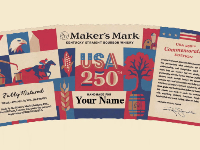 FREE Personalized Maker’s Mark America 250 Labels