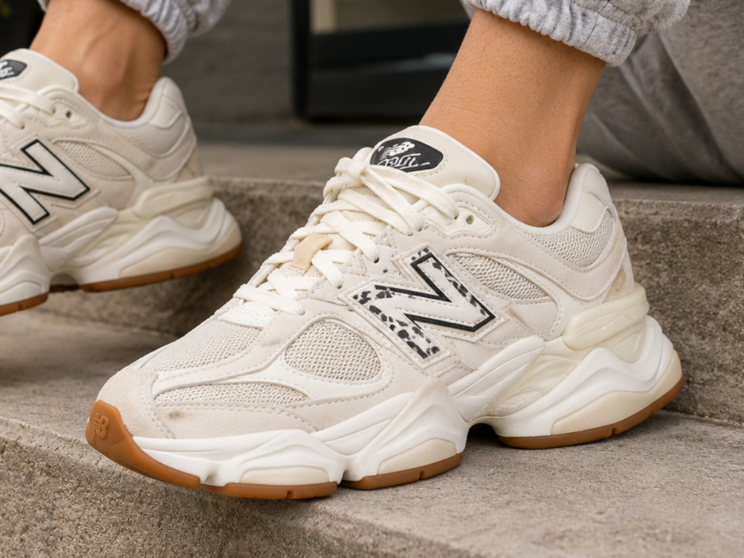 New Balance 9060 Beige with Leopard Print Just $112 (Reg. $160)