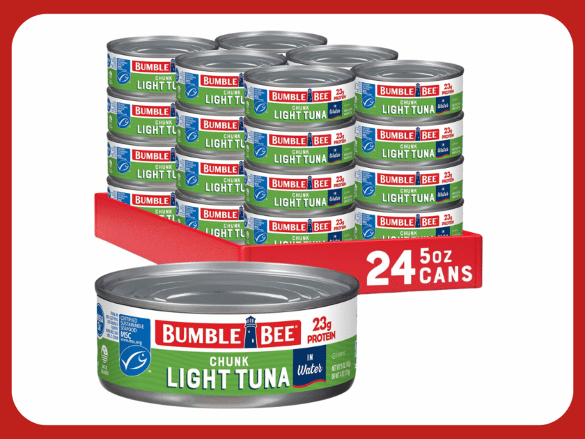 Bumble Bee Chunk Light Tuna In Water 24-Pack Only $12.xx on Amazon (Reg $23)