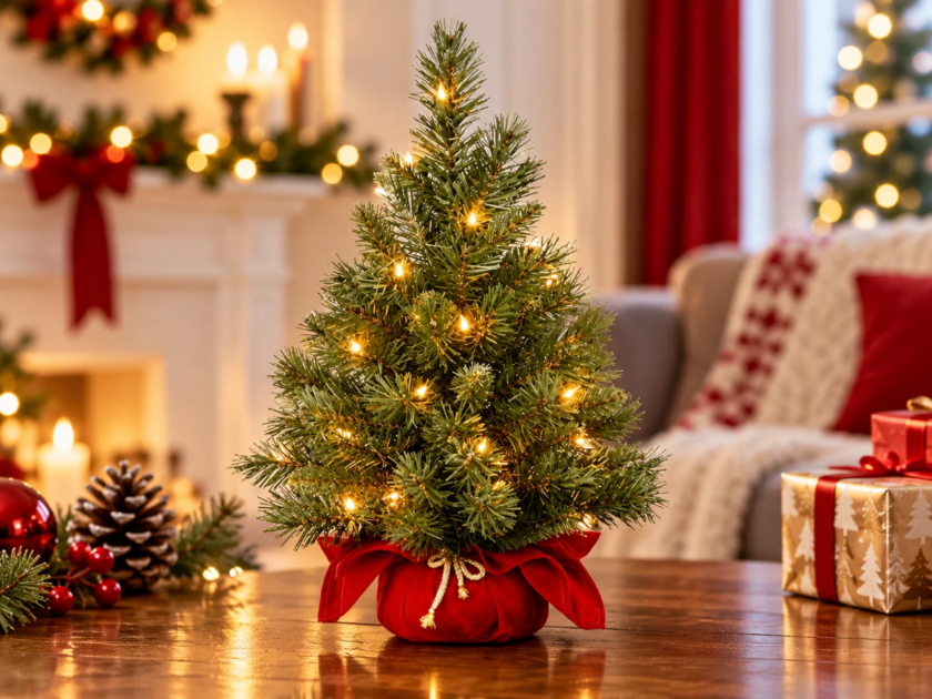 National Tree Company 24in Pre-Lit Majestic Fir Mini Christmas Tree Only $27.xx on Amazon (Reg $40)