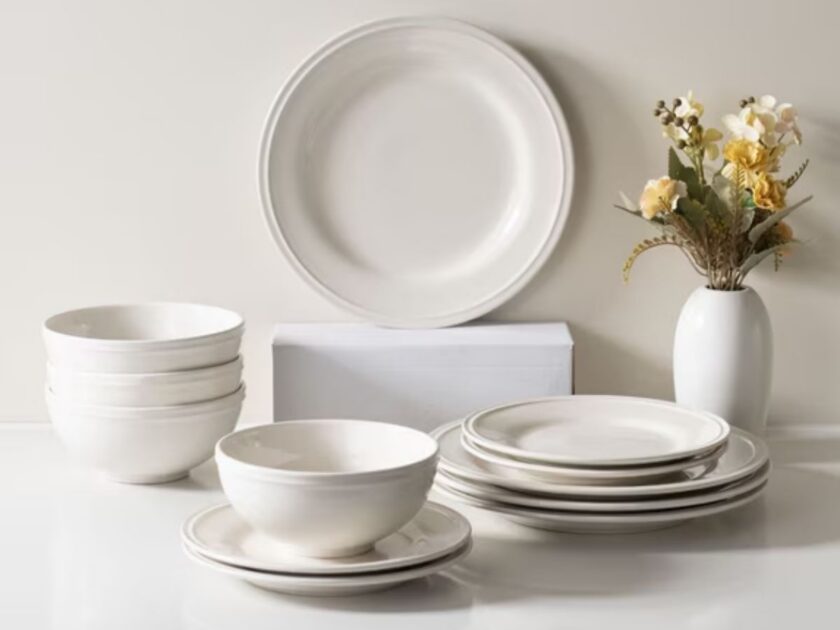 Mainstays Darby 12-Piece Stoneware Dinnerware Set Only $17.97 at Walmart!