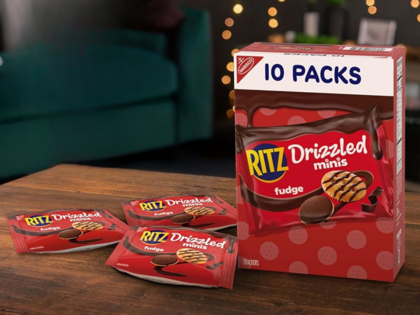 RITZ Drizzled Minis Fudge Crackers 10-Pack Only $4.xx on Amazon (Reg $6)