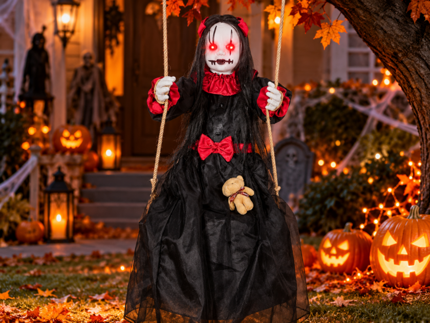 4.6-ft Halloween Hanging Swing Girl Doll Only $21.xx on Amazon (Reg $52)