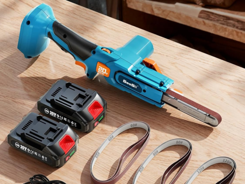 SEESII Handheld Cordless Mini Belt Sander Only $34.xx on Amazon (Reg $70)
