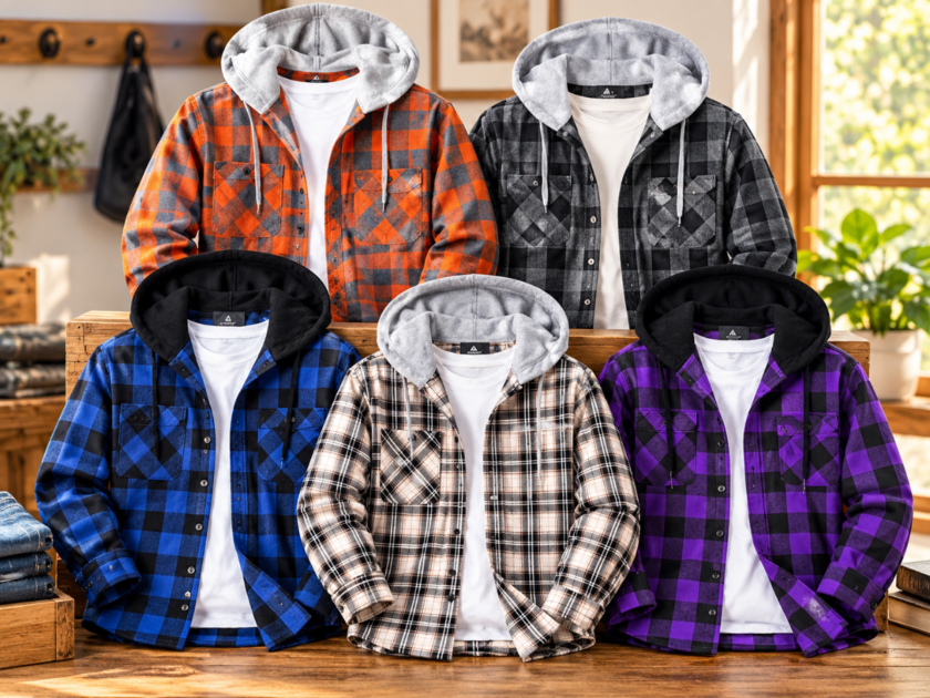 5-Pack Men’s Flannel Shirt Plaid Hoodie Only $29.xx on Amazon (Reg $60)