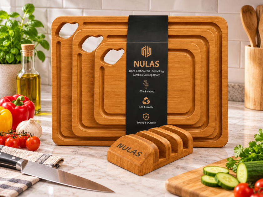 Nulas 4-Piece Wood Cutting Board Set Only $15.xx on Walmart (Reg $52)