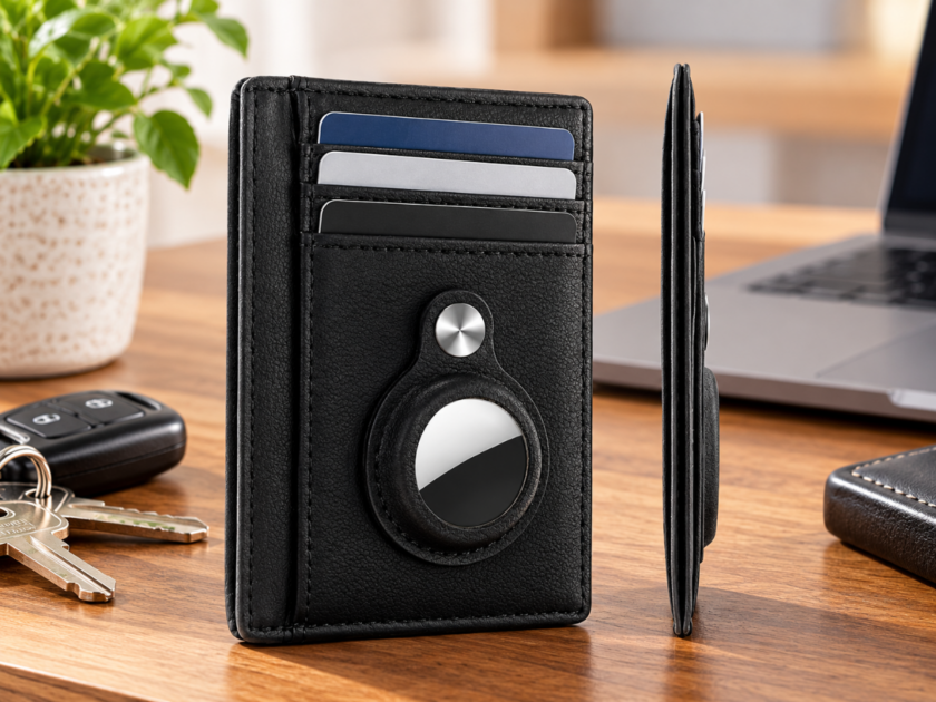 Slim Minimalist Front Pocket Air Tag Wallet w/RFID Blocking Only $5.xx on Amazon