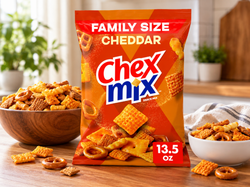 Chex Mix Cheddar Snack Mix Family Size 13.5 oz Only $2.xx on Amazon