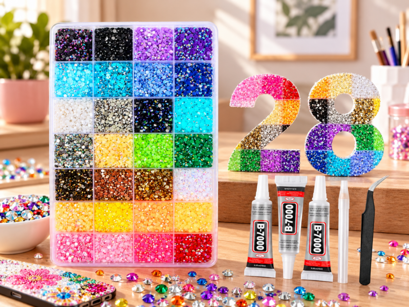 50000-Piece Bedazzling Kit with Jelly Resin Rhinestones in 28 Colors Only $4.xx on Amazon
