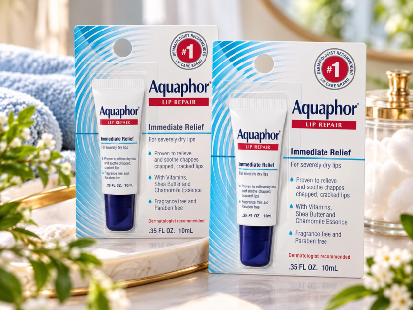 Aquaphor Lip Repair Ointment 2 Pack Only $4.xx on Amazon (Reg $10)