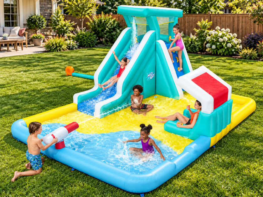 Bestway H2OGO! Beach Blast Mega Inflatable Water Park & Slide Only $149.99 at Kohl’s (Reg $600) + $30 in Kohl’s Cash!