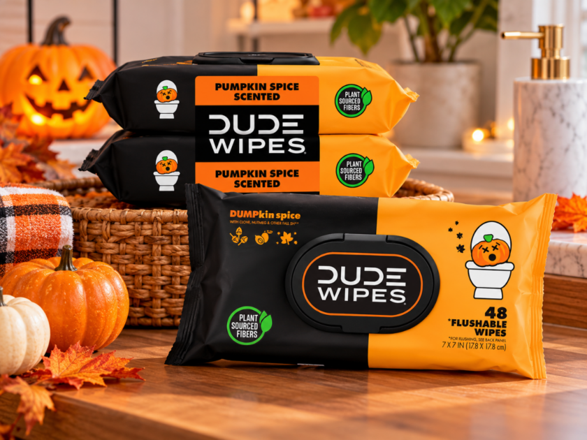 DUDE Wipes Dumpkin Spice Adult Flushable Wipes 144 Count Only $6.xx on Amazon (Reg $15)
