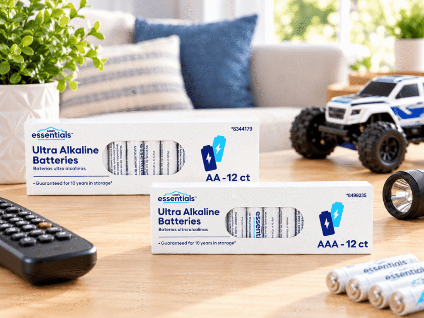 Lowe’s Essentials AAA & AA Alkaline Batteries 12-pack Only $3.50 (Reg $5)