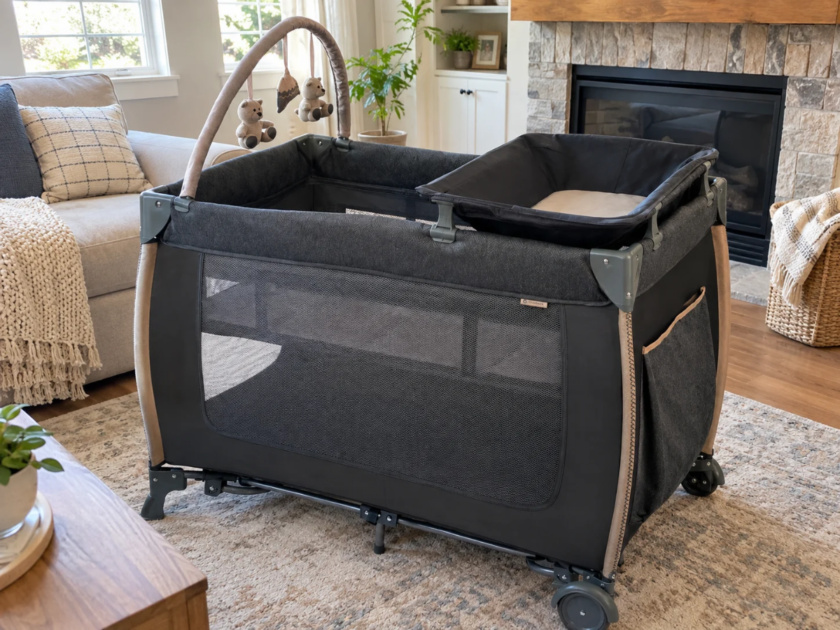 Monbebe Play Yard w/ Changer & Bassinet Just $75 Shipped at Walmart (Reg. $130)
