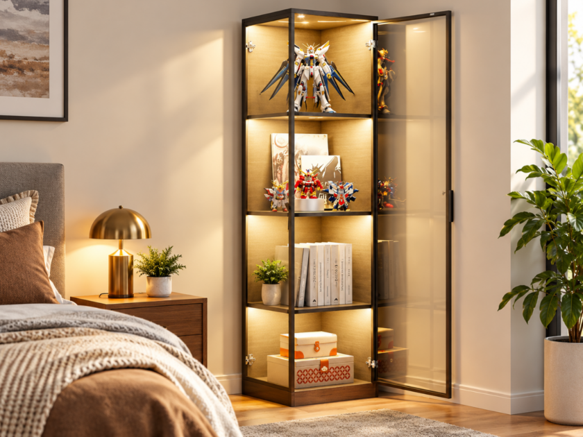 4-Tier Corner Display Cabinet w/3-Color LED Lighting & Acrylic Doors Only $89.xx on Amazon (Reg $150)