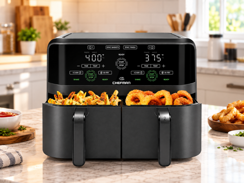 Chefman Dual Basket 6-Qt 1700W Air Fryer Only $69.xx on Amazon (Reg $120)