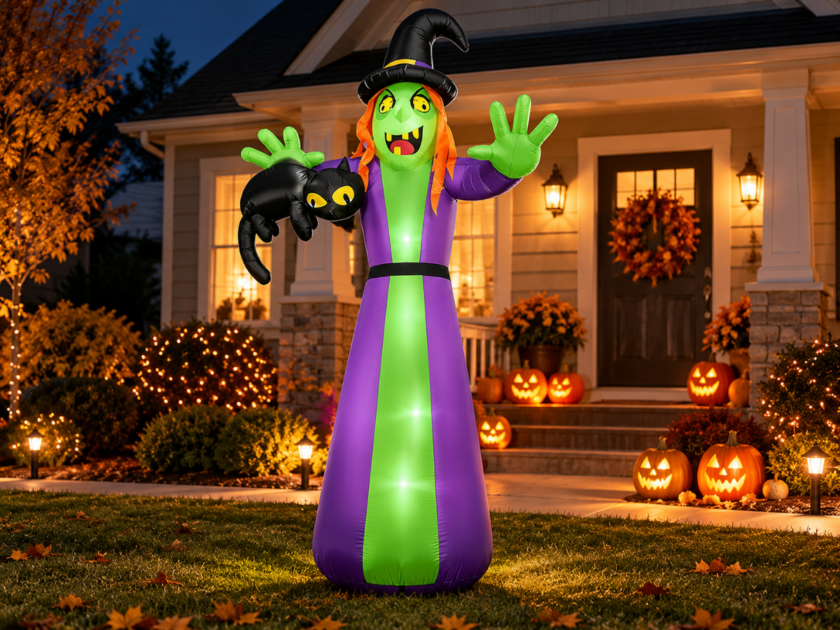 12′ Halloween Giant Witch Inflatable w/Built-In LEDs Only $29.xx on Amazon (Reg $60)