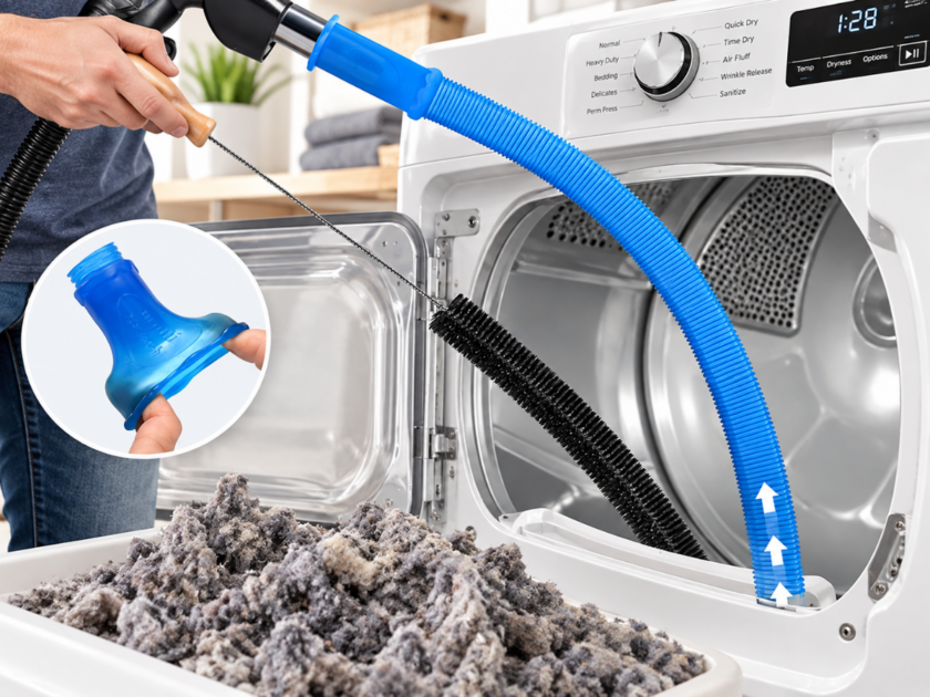 2-Pc Dryer Vent Cleaner Kit w/Lint Brush & Vacuum Hose Only $6.xx on Amazon