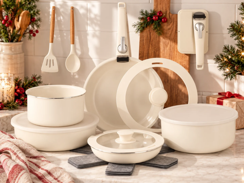 Gotham Steel 18-Piece Ceramic Nonstick Detachable Handle Cookware Set Only $64 at Kohl’s + $10 in Kohl’s Cash! (Reg $200)