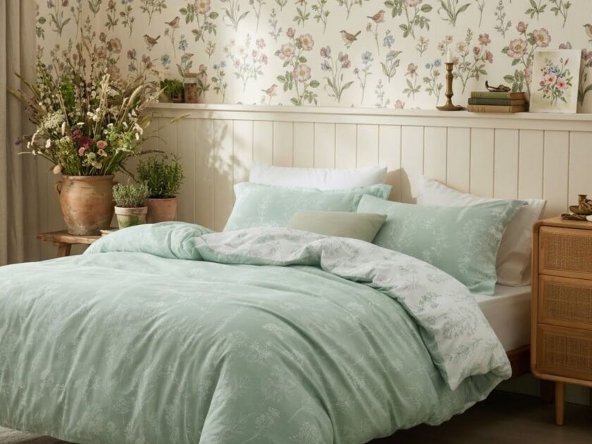 Floral Sage Green Reversible Queen Comforter Set Only $17.xx on Amazon (Reg. $45)