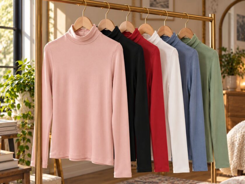 Women’s Long-Sleeve Mock Neck Tops From $3.xx on Amazon!