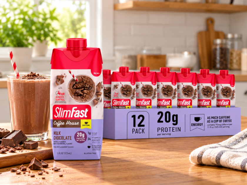 SlimFast Protein Shake, Milk Chocolate 11oz 12-Pack Only $17.xx on Amazon