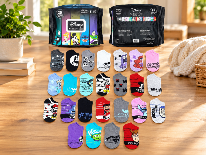 Disney Women’s Bundle Brick No-Show Socks 25-Pack Only $11.xx on Walmart (Reg $25)