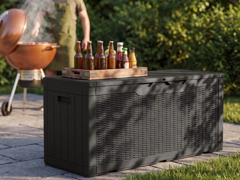 100-Gallon Outdoor Resin Deck Storage Box Only $62.xx on Walmart (Reg $87)