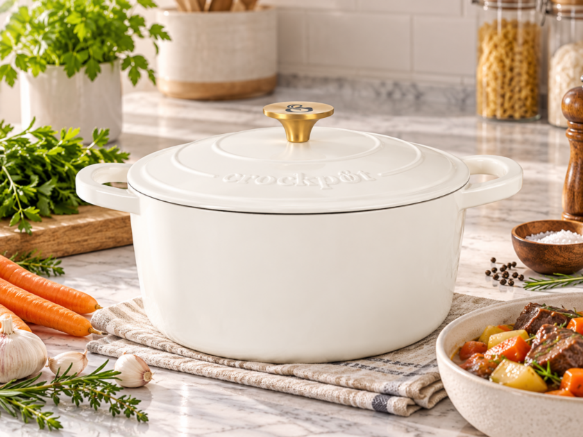 Crockpot Artisan 7 Quart Round Enameled Cast Iron Dutch Oven Only $31.xx on Walmart (Reg $75)