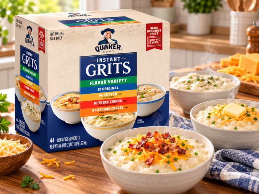 Quaker Instant Grits 4 Flavor Variety Pack 44 Count Only $8.xx on Amazon (Reg $15)