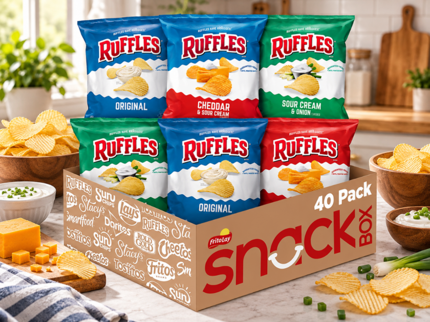 Frito-Lay 40-Count Chips (Ruffles Potato Chips) Only $13.xx on Amazon (Reg $19)