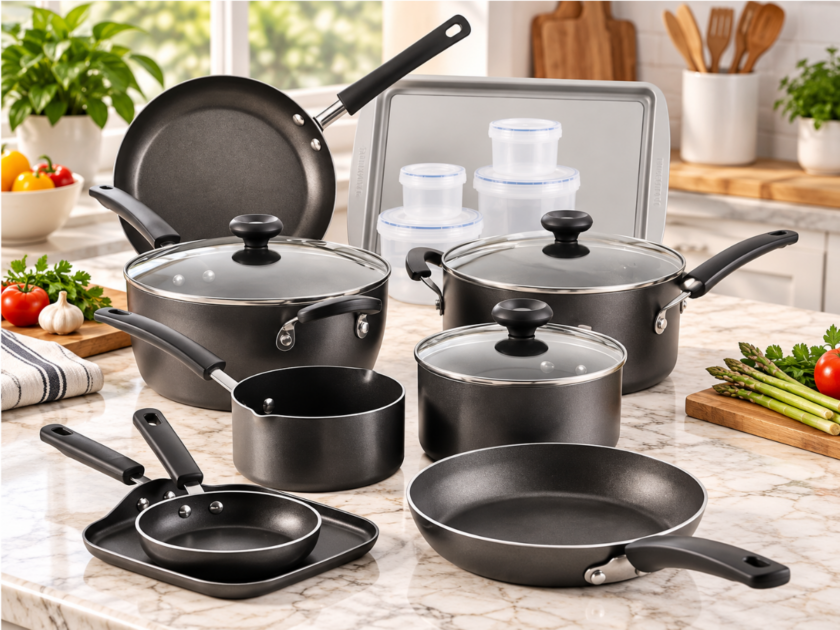 Farberware Easy Clean 20 Pcs Nonstick Cookware Set Only $47 on Walmart (Reg $74)