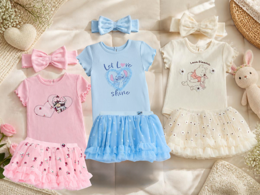 Baby Girls 3-Piece Character Sets From $6 at Walmart