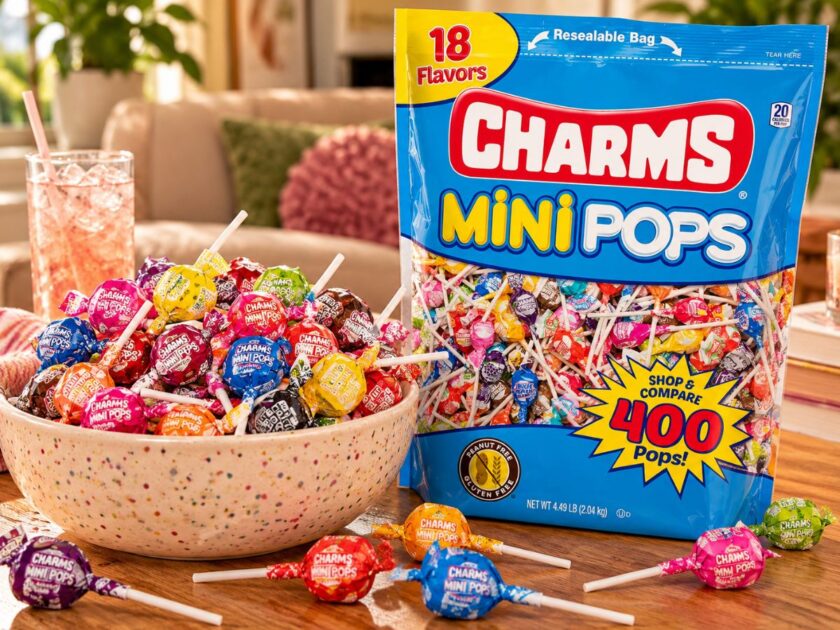 Tootsie Roll Charms Mini Pops Lollipops, 400-Count Only $12.xx on Amazon (Reg. $25)