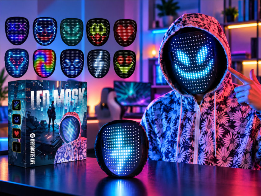 Depointer Life LED Face-Transforming Gesture Sensing Light-up Mask Only $15.xx on Amazon (Reg $46)