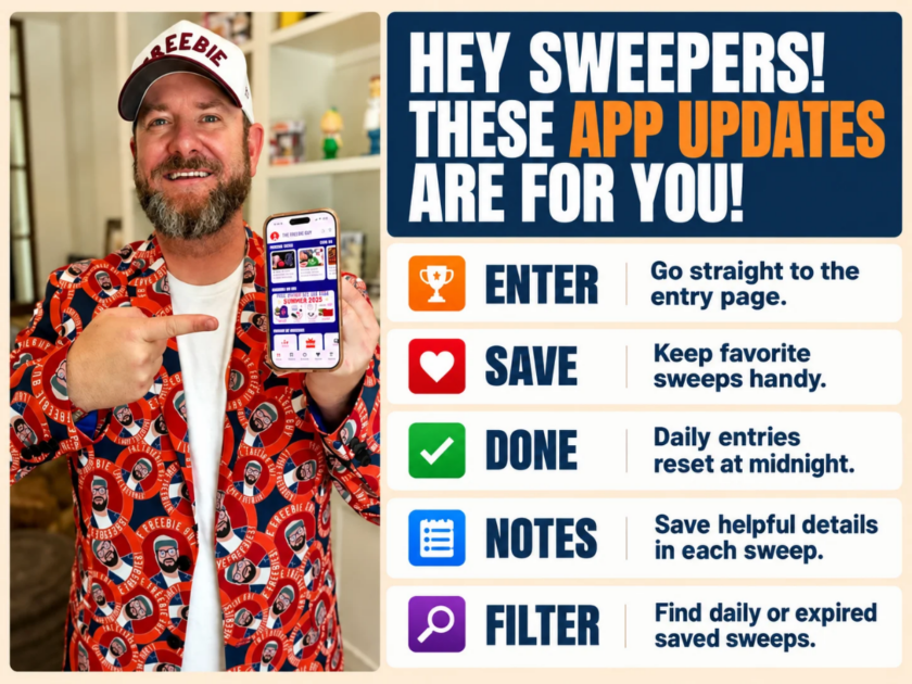 You Asked, We Added: New Sweepstakes Features in Our App!