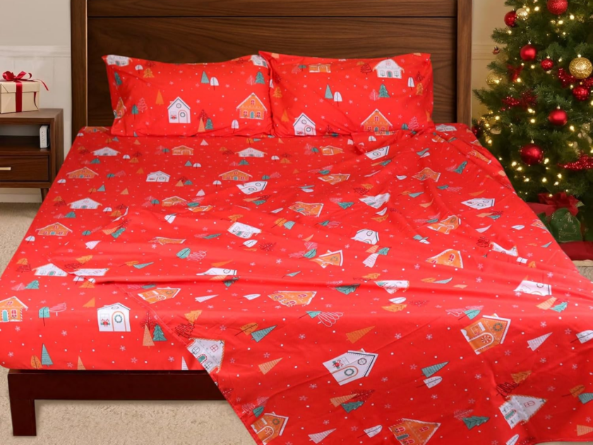 Twin Size 3-Piece Christmas Sheet Set Only $7.xx on Amazon