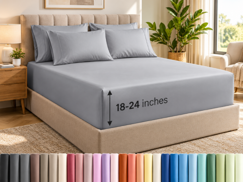6 Piece Extra Deep Breathable Sheet Set Only $21.xx on Woot (Reg $84)